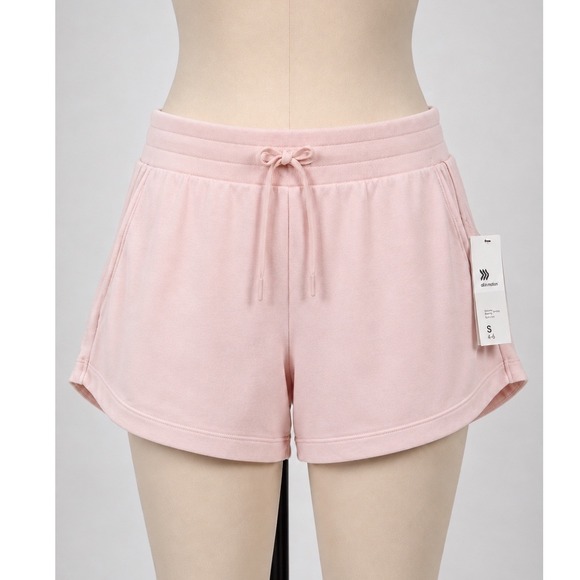 all in motion Pants - All in Motion Women Active Comfort Shorts Pink High Rise Fleece S 4-6 Athleisure